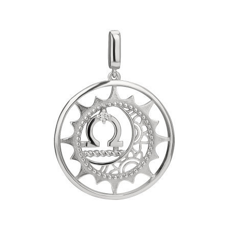 Подвеска из серебра с фианитом