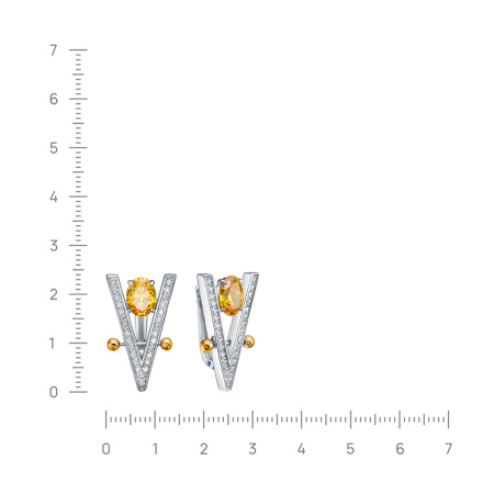 Серебряные серьги с фианитами