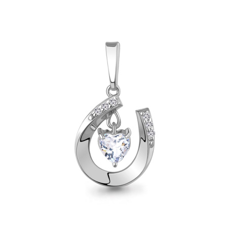 Серебряная подвеска с фианитами