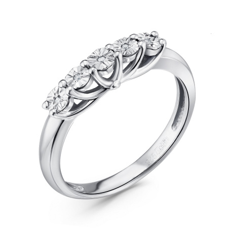 Кольцо из серебра с бриллиантами