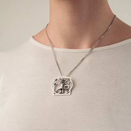 Серебряная подвеска «Кот Да Винчи»