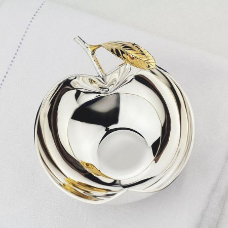 Серебряный набор «Яблоневый сад» с позолотой