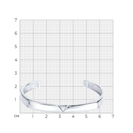 Серебряный жёсткий браслет