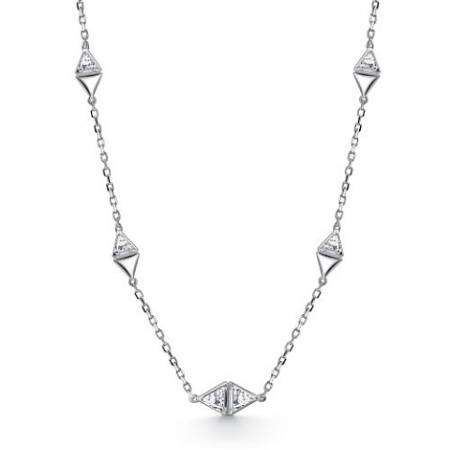 Колье из серебра с фианитами