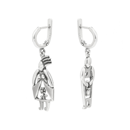 Серьги из серебра «Дачники»