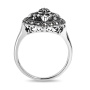 Серебряное кольцо с марказитами Swarovski