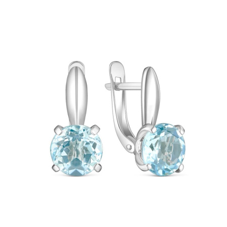 Серебряные серьги с топазом