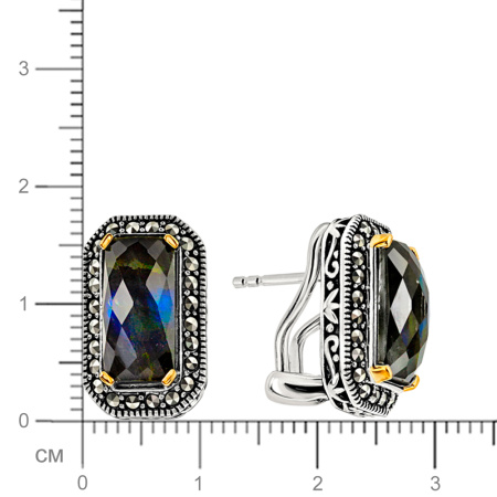 Серебряные серьги ALEXANDRE VASSILIEV с лабрадоритом