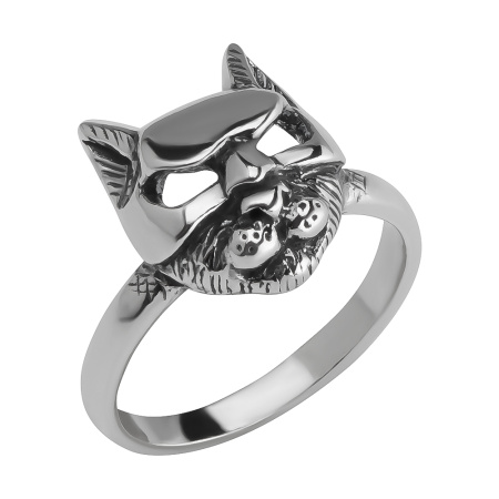 Кольцо из серебра «Кот Бэтмен»