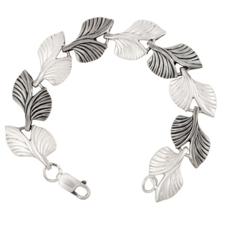 Серебряный браслет «Листья»