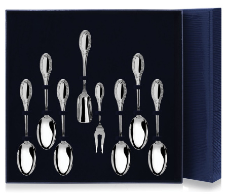 Серебряный набор для десерта «Император» №2