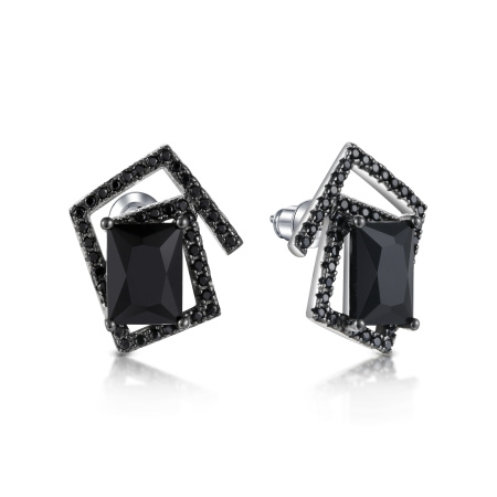 Серьги из серебра со шпинелью