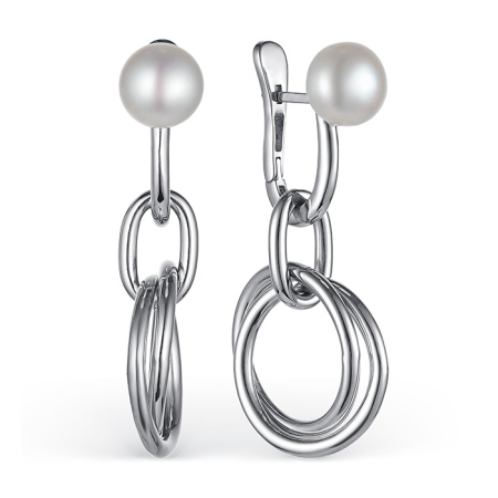Серебряные серьги с жемчугом