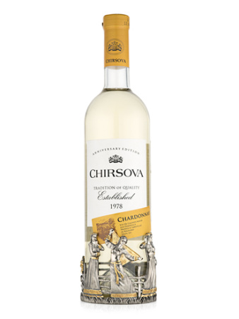 Подставка серебряная для бутылки «Разгуляй» в русском стиле