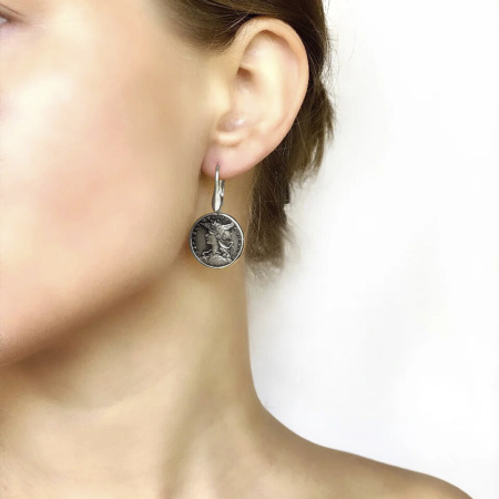 Серебряные серьги «Монеты»