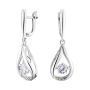 Серебряные серьги с фианитами
