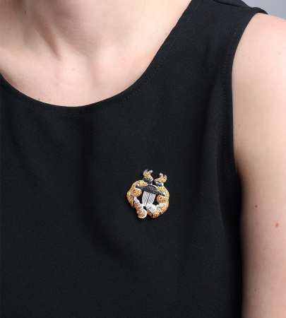 Серебряная брошь «Бельчата»