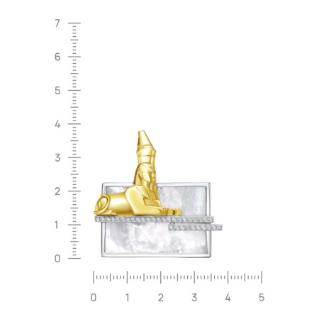 Брошь из серебра «Город на Неве Сфинкс»