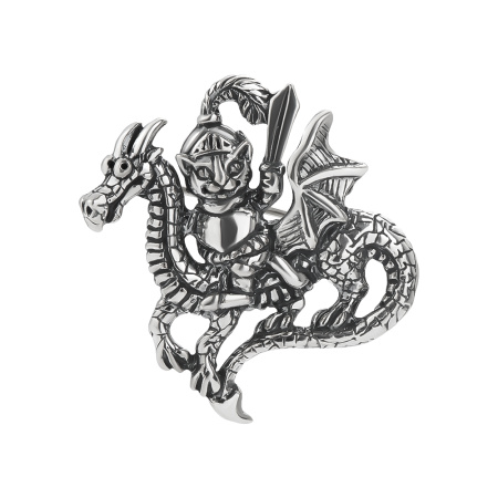Брошь-кулон из серебра «Родео»