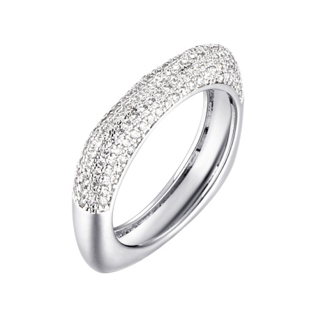 Кольцо из серебра с фианитами