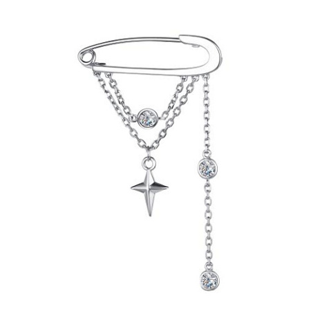 Серебряная брошь «Булавка»