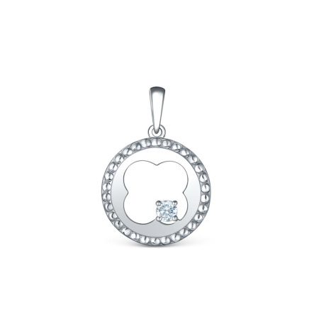 Подвеска из серебра с фианитами «Цветок»