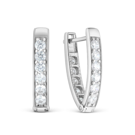 Серебряные серьги с фианитами