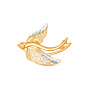 Брошь из серебра в позолоте «Птица»