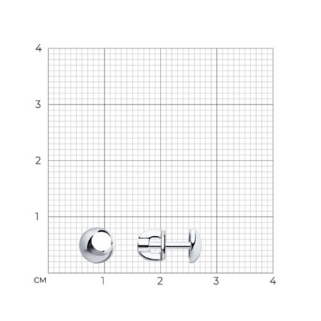 Серьги-пусеты из серебра sokolov