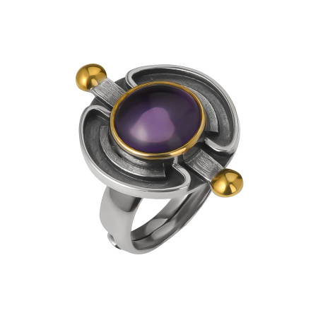 Кольцо из серебра с аметистом
