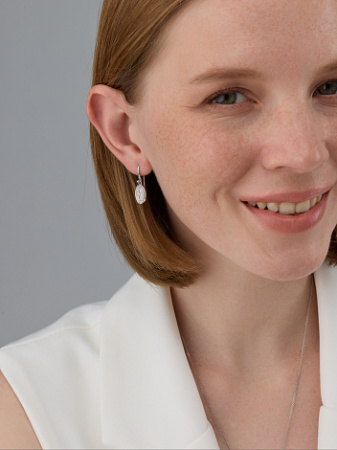 Серьги из серебра «Цветок»