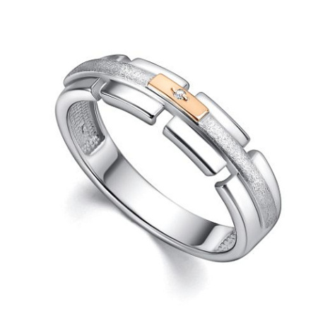 Кольцо из серебра с бриллиантом