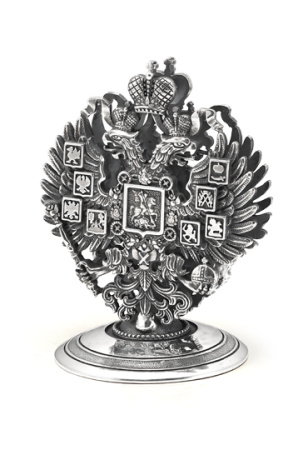 Серебряная подставка для визиток «Империя»