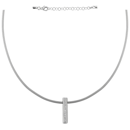 Колье из серебра с фианитами