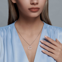 Подвеска из серебра с фианитами