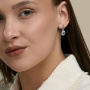 Серьги из серебра с топазом