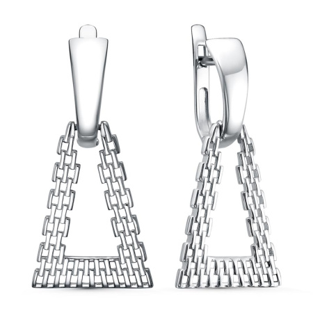 Серьги из серебра «Цепи»