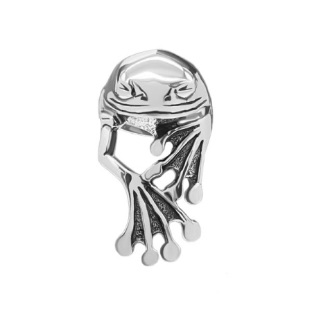 Серебряное кольцо «Лягушка»