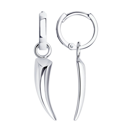 Хупы из серебра со съемными подвесками