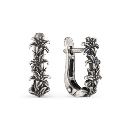Серебряные серьги «Лилии»