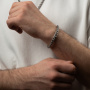 Серебряный браслет «Лисий хвост» с чернением 6 мм