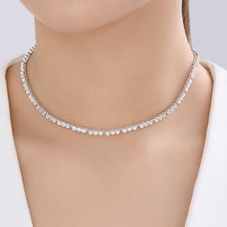 Серебряное колье с фианитами