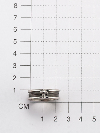 Серебряное кольцо с бриллиантом «Крест»