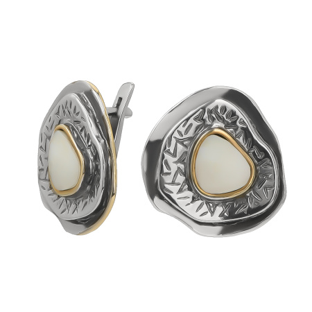 Серьги из серебра с перламутром