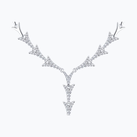 Колье из серебра с фианитами