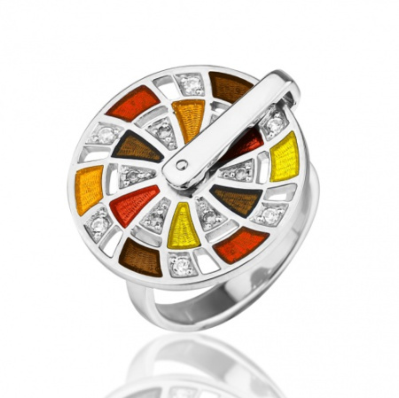 Серебряное кольцо «Колесо Фортуны»