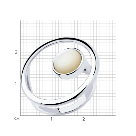 Серебряное кольцо с перламутром