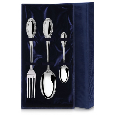 Серебряный набор столовый «Император» 3 предмета с чайной ложкой