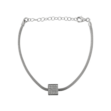 Браслет из серебра с цирконием