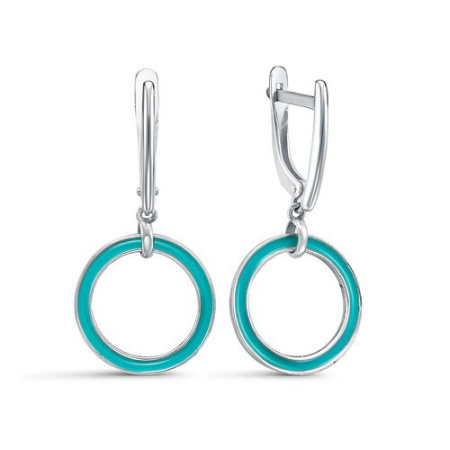 Серебряные серьги с эмалью